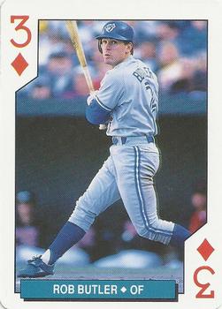 1994 Bicycle Toronto Blue Jays Playing Cards #3♦ Rob Butler Front
