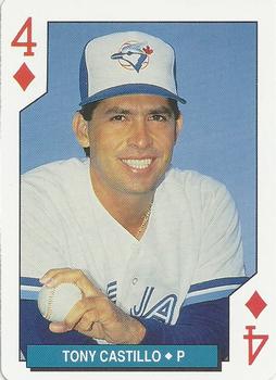 1994 Bicycle Toronto Blue Jays Playing Cards #4♦ Tony Castillo Front