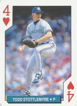 1994 Bicycle Toronto Blue Jays Playing Cards #4♥ Todd Stottlemyre Front