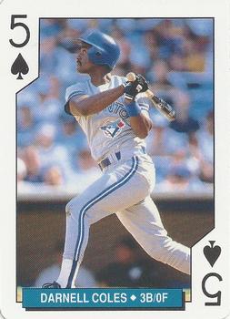1994 Bicycle Toronto Blue Jays Playing Cards #5♠ Darnell Coles Front