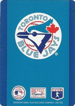 1994 Bicycle Toronto Blue Jays Playing Cards #6♥ John Olerud Back