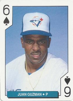 1994 Bicycle Toronto Blue Jays Playing Cards #6♠ Juan Guzman Front