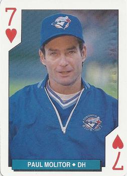 1994 Bicycle Toronto Blue Jays Playing Cards #7♥ Paul Molitor Front