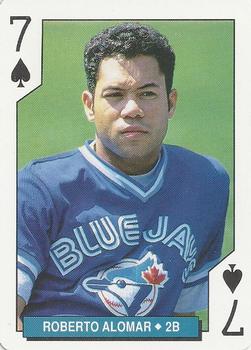1994 Bicycle Toronto Blue Jays Playing Cards #7♠ Roberto Alomar Front