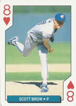1994 Bicycle Toronto Blue Jays Playing Cards #8♥ Scott Brow Front