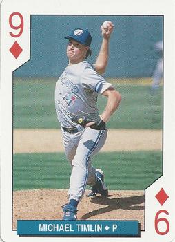 1994 Bicycle Toronto Blue Jays Playing Cards #9♦ Michael Timlin Front