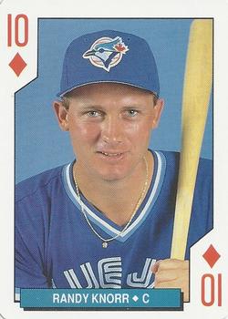 1994 Bicycle Toronto Blue Jays Playing Cards #10♦ Randy Knorr Front