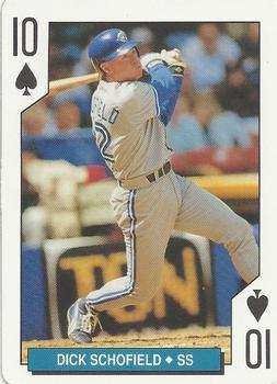 1994 Bicycle Toronto Blue Jays Playing Cards #10♠ Dick Schofield Front