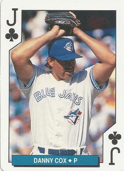 1994 Bicycle Toronto Blue Jays Playing Cards #J♣ Danny Cox Front