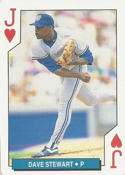 1994 Bicycle Toronto Blue Jays Playing Cards #J♥ Dave Stewart Front