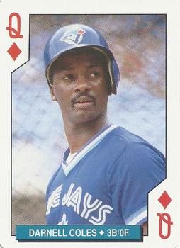1994 Bicycle Toronto Blue Jays Playing Cards #Q♦ Darnell Coles Front