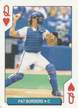 1994 Bicycle Toronto Blue Jays Playing Cards #Q♥ Pat Borders Front