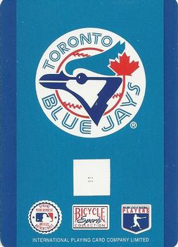 1994 Bicycle Toronto Blue Jays Playing Cards #NNO Players Featured In This Deck Back