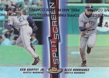 1999 Finest - Split Screen Dual Refractors #SS2 Ken Griffey Jr. / Alex Rodriguez  Front