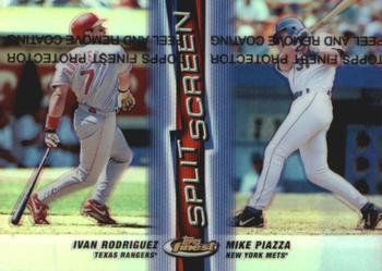 1999 Finest - Split Screen Dual Refractors #SS9 Ivan Rodriguez / Mike Piazza  Front