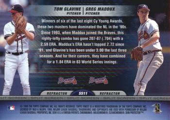1999 Finest - Split Screen Dual Refractors #SS11 Greg Maddux / Tom Glavine  Back