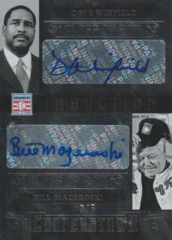 2015 Panini Cooperstown - HOF Induction Dual Signatures #21 Dave Winfield / Bill Mazeroski Front