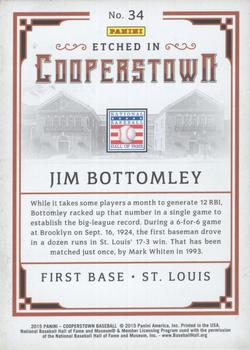 2015 Panini Cooperstown - Etched in Cooperstown Silver #34 Jim Bottomley Back