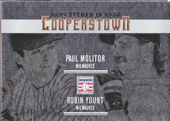 2015 Panini Cooperstown - Etched in Cooperstown Dual Silver #11 Paul Molitor / Robin Yount Front
