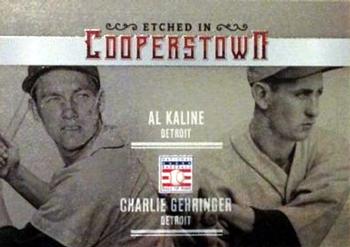 2015 Panini Cooperstown - Etched in Cooperstown Dual Silver #21 Al Kaline / Charlie Gehringer Front