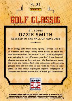 2015 Panini Cooperstown - Golf Classic #31 Ozzie Smith Back