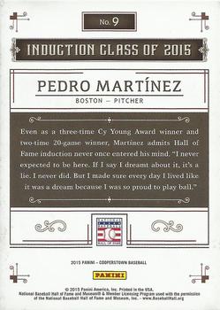 2015 Panini Cooperstown - HOF Induction Images #9 Pedro Martinez Back