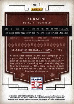 2015 Panini Cooperstown - Red #1a Al Kaline Back