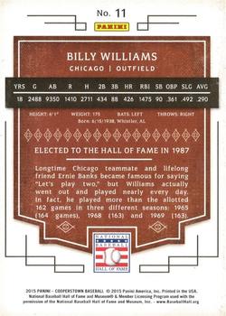 2015 Panini Cooperstown - Red #11 Billy Williams Back