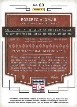 2015 Panini Cooperstown - Red #80 Roberto Alomar Back