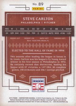 2015 Panini Cooperstown - Red #89 Steve Carlton Back