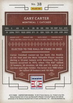 2015 Panini Cooperstown - Blue #38 Gary Carter Back