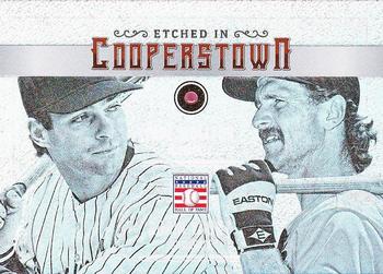 2015 Panini Cooperstown - Etched in Cooperstown Dual Silver Gem Ruby #11 Paul Molitor  / Robin Yount Front