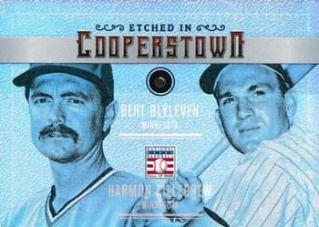 2015 Panini Cooperstown - Etched in Cooperstown Dual Silver Gem Ruby #22 Bert Blyleven / Harmon Killebrew Front