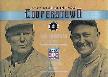 2015 Panini Cooperstown - Etched in Cooperstown Dual Silver Gold #10 Ty Cobb / Sam Crawford Front