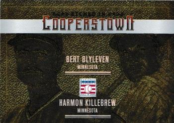 2015 Panini Cooperstown - Etched in Cooperstown Dual Silver Gold #22 Bert Blyleven / Harmon Killebrew Front