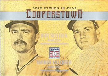2015 Panini Cooperstown - Etched in Cooperstown Dual Silver Holo Gold #22 Bert Blyleven / Harmon Killebrew Front