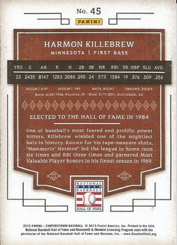 2015 Panini Cooperstown - HOF Induction Red #45 Harmon Killebrew Back