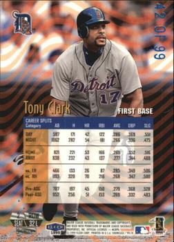 1999 Flair Showcase - Legacy Collection Row 2 (Passion) #32L Tony Clark  Back