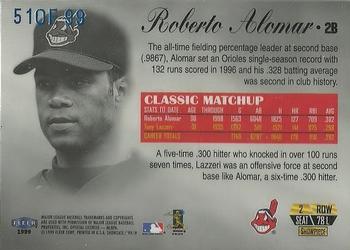 1999 Flair Showcase - Legacy Collection Row 2 (Passion) #78L Roberto Alomar  Back