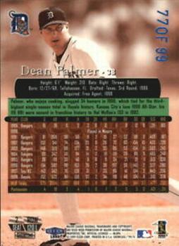 1999 Flair Showcase - Legacy Collection Row 2 (Passion) #120L Dean Palmer  Back