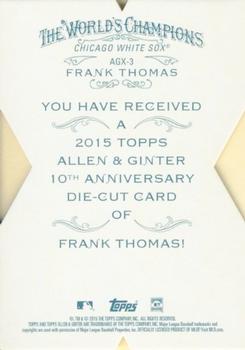 2015 Topps Allen & Ginter - National Die Cut Exclusives #AGX-3 Frank Thomas Back