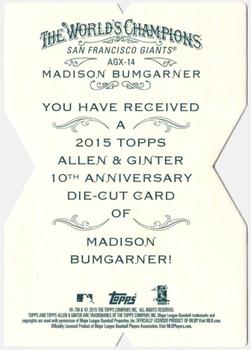 2015 Topps Allen & Ginter - National Die Cut Exclusives #AGX-14 Madison Bumgarner Back