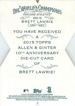 2015 Topps Allen & Ginter - National Die Cut Exclusives #AGX-16 Brett Lawrie Back