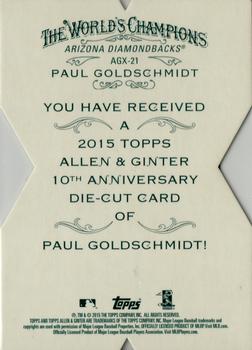 2015 Topps Allen & Ginter - National Die Cut Exclusives #AGX-21 Paul Goldschmidt Back