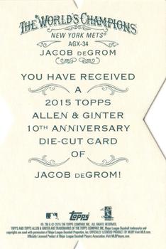 2015 Topps Allen & Ginter - National Die Cut Exclusives #AGX-34 Jacob deGrom Back