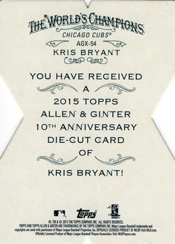 2015 Topps Allen & Ginter - National Die Cut Exclusives #AGX-54 Kris Bryant Back
