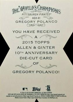 2015 Topps Allen & Ginter - National Die Cut Exclusives #AGX-61 Gregory Polanco Back