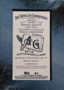 2015 Topps Allen & Ginter - Autographs Non Baseball #AGA-BQ Brian Quinn Back