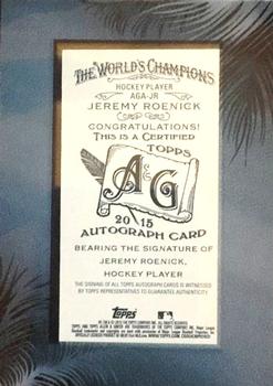 2015 Topps Allen & Ginter - Autographs Non Baseball #AGA-JR Jeremy Roenick Back