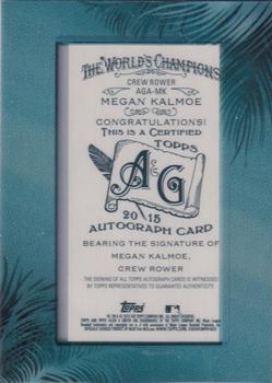 2015 Topps Allen & Ginter - Autographs Non Baseball #AGA-MK Megan Kalmoe Back